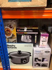 QUANTITY OF KITCHEN & APPLIANCES ITEMS TO INCLUDE RUSSELL HOBBS FOOD COLLECTION ELECTRIC MINI CHOPPER, DICES & PUREES FRUIT & VEGETABLES - , 500ML, REMOVABLE DISHWASHER-SAFE BOWL, LID & BLADE, SIMPLE