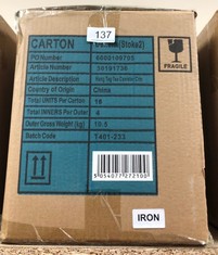 CARTON OF HANG TAG TEA CANISTER CRM: LOCATION - RACK A