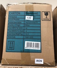 CARTON OF HANG TAG TEA CANISTER CRM: LOCATION - RACK A