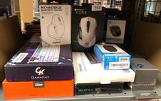 QUANTITY OF TECH & GAMING ITEMS TO INCLUDE LOGITECH MX MASTER 2S BLUETOOTH EDITION WIRELESS MOUSE, MULTI-SURFACE, HYPER-FAST SCROLLING, ERGONOMIC, RECHARGEABLE, CONNECTS UP TO 3 MAC/PC COMPUTERS - GR