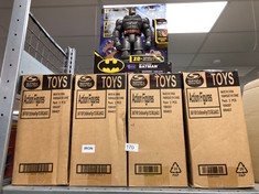 QUANTITY OF TOYS & GAMES ITEMS TO INCLUDE DC COMICS, BATTLE STRIKE BATMAN 12-INCH ACTION FIGURE, 20+ PHRASES AND SOUNDS, COLLECTABLE KIDS TOYS FOR BOYS AND GIRLS AGES 3 AND UP: LOCATION - RACK B