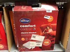 QUANTITY OF BEDDING ITEMS TO INCLUDE SILENTNIGHT COMFORT CONTROL ELECTRIC BLANKET - HEATED UNDERBLANKET WITH 3 HEAT SETTINGS, FAST HEAT UP, OVERHEAT PROTECTION AND EASY FIT STRAPS - MACHINE WASHABLE