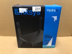 LINKSYS HYDRA 6 DUAL BAND MESH WIFI 6 ROUTER , AX3000  - WIRELESS GAMING ROUTER WITH UP TO 3.0 GBPS SPEED, SUPPORTS 25+ DEVICES & 2,000 SQ FT - WORKS WITH LINKSYS MESH WIFI SYSTEM.:: LOCATION - RACK