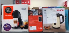 QUANTITY OF KITCHEN & APPLIANCES ITEMS TO INCLUDE BOSCH DESIGNLINE PLUS TWK4P437GB STAINLESS STEEL CORDLESS KETTLE,1.7 LITRES, 3000 W - CREAM:: LOCATION - RACK C