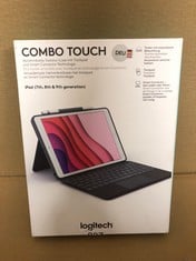 LOGITECH COMBO TOUCH TRACKPAD CASE FOR IPAD , 7TH, 8TH, & 9TH GEN  WITH PRECISION TRACKPAD , QWERTZ GERMAN LAYOUT - DARK GREY.: LOCATION - RACK C