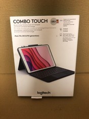 LOGITECH COMBO TOUCH TRACKPAD CASE FOR IPAD , 7TH, 8TH, & 9TH GEN  WITH PRECISION TRACKPAD , QWERTZ GERMAN LAYOUT - DARK GREY.: LOCATION - RACK C