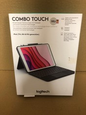 LOGITECH COMBO TOUCH TRACKPAD CASE FOR IPAD , 7TH, 8TH, & 9TH GEN  WITH PRECISION TRACKPAD , QWERTZ GERMAN LAYOUT - DARK GREY.: LOCATION - RACK C