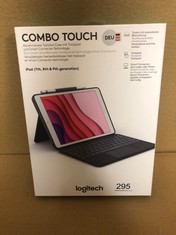 LOGITECH COMBO TOUCH TRACKPAD CASE FOR IPAD , 7TH, 8TH, & 9TH GEN  WITH PRECISION TRACKPAD , QWERTZ GERMAN LAYOUT - DARK GREY.: LOCATION - RACK C