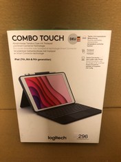 LOGITECH COMBO TOUCH TRACKPAD CASE FOR IPAD , 7TH, 8TH, & 9TH GEN  WITH PRECISION TRACKPAD , QWERTZ GERMAN LAYOUT - DARK GREY.: LOCATION - RACK C