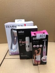 QUANTITY OF HEALTH & BEAUTY ITEMS TO INCLUDE BRAUN FACE MINI HAIR REMOVER, FACIAL HAIR REMOVER FOR WOMEN MINI-SIZED DESIGN FOR PORTABILITY, EFFICIENT FACIAL HAIR REMOVAL ANYTIME, ANYWHERE, WITH SMART