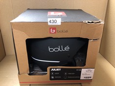 BLACK BOLLE JULIET EQUESTRIAN HELMET SIZE 54-58CM: LOCATION - RACK E