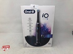 ORAL-B IO9 ELECTRIC TOOTHBRUSHES FOR ADULTS, APP CONNECTED HANDLE, 1 TOOTHBRUSH HEAD & CHARGING TRAVEL CASE, 7 MODES WITH TEETH WHITENING, 2 PIN UK PLUG, BLACK.: LOCATION - RACK A