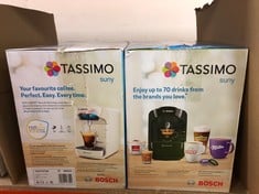 2 X TASSIMO BY BOSCH SUNY 'SPECIAL EDITION' TAS3107GB COFFEE MACHINE,1300 WATT, 0.8 LITRE - CREAM: LOCATION - RACK A