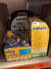 QUANTITY OF OUTDOOR & GARDEN ITEMS TO INCLUDE HOZELOCK - SUPERHOZE EXPANDING HOSE 15 M : FLEXIBLE HOSE, STRETCHES UP TO 3X ORIGINAL LENGTH | WITH 2 AQUASTOP FITTINGS FOR A WATERTIGHT CONNECTION: READ