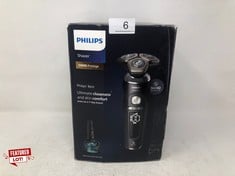 PHILIPS RASIERER S9000 PRESTIGE - ELEKTRISCHER NASS- UND TROCKENRASIERER, SCHWARZ MATT, LIFT & CUT-RASIERSYSTEM, SKINIQ-TECHNOLOGIE, BARTSTYLER, REINIGUNGSSTATION & PREMIUM-ETUI , MODELL SP9840/31 .: