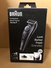 BRAUN BEARD TRIMMER SERIES 7 & HAIR CLIPPERS WITH GILLETTE PROGLIDE MEN'S RAZOR, 40 LENGTH SETTINGS, GIFTS FOR MEN, 100-MIN RUNTIME, BT7440, SILVER + BRAUN SERIES 5 51-W1600S ELECTRIC SHAVER FOR MEN