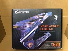 GIGABYTE X670 AORUS ELITE AX MOTHERBOARD - SUPPORTS AMD RYZEN 8000 SERIES AM5 CPUS, 16*+2+2 PHASES DIGITAL VRM, UP TO 8000 MHZ DDR5 (OC), 1X PCIE 5.0 + 4X PCIE 4.0 M.2, WI-FI 6E, 2.5GBE LAN, USB 3.2