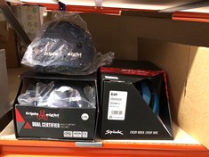 QUANTITY OF SPORTS & EXERCISE ITEMS TO INCLUDE SPIUK ELEO HELMET, ADULTS UNISEX, TURQUOISE/BLACK, (M-L) 53-61: LOCATION - A