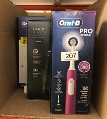 QUANTITY OF HEALTH & BEAUTY ITEMS TO INCLUDE ORAL-B PRO JUNIOR KIDS ELECTRIC TOOTHBRUSH, 1 TOOTHBRUSH HEAD, 3 MODES WITH KID-FRIENDLY SENSITIVE MODE, FOR AGES 6+, 2 PIN UK PLUG, PURPLE: LOCATION - A