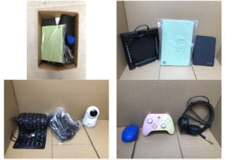 QUANTITY OF TECH & GAMING ITEMS TO INCLUDE KINDLE TABLET CASE : LOCATION - B