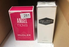 MUGLER ANGEL NOVA EAU DE PARFUM, REFILLABLE, FRUITY FLORAL WOODY WOMEN'S FRAGRANCE, 50ML + ANGE OU DEMON EAU DE PARFUM GIVENCHY : LOCATION - B