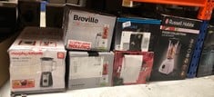 QUANTITY OF KITCHEN & APPLIANCES ITEMS TO INCLUDE BREVILLE BLEND ACTIVE PERSONAL BLENDER & SMOOTHIE MAKER | 350W | 2 PORTABLE BLEND ACTIVE BOTTLES (600ML) | LEAK PROOF LIDS | WHITE & GREEN [VBL246]: