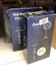 QUANTITY OF HEALTH & BEAUTY ITEMS TO INCLUDE ORAL-B VITALITY PRO ELECTRIC TOOTHBRUSHES FOR ADULTS, FOR HIM / HER, 1 HANDLE, 2 TOOTHBRUSH HEADS, 3 BRUSHING MODES INCLUDING SENSITIVE PLUS, 2 PIN UK PLU