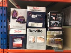 QUANTITY OF KITCHEN & APPLIANCES ITEMS TO INCLUDE TEFAL STEAM IRON, ULTRAGLIDE ANTI-SCALE PLUS, GREY & PURPLE, FV5872: LOCATION - C