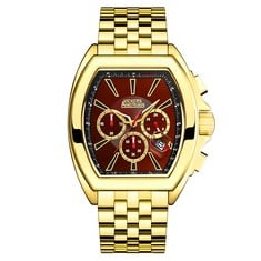 VICKERS ARMSTRONGS LIMITED EDITION HAND ASSEMBLED ATMOSPHERE GOLD WATCH SKU:VA0027 RRP £505: LOCATION - TOP 50 TABLES