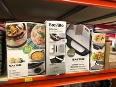 QUANTITY OF KITCHEN & APPLIANCES ITEMS TO INCLUDE SALTER MARBLESTONE HEALTH GRILL – NON-STICK PANINI MAKER, NO OIL NEEDED, FLOATING HINGE FOR LARGER FOODS, AUTOMATIC TEMPERATURE CONTROL, BUILT-IN REM