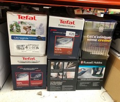 QUANTITY OF KITCHEN & APPLIANCES ITEMS TO INCLUDE TEFAL STEAM IRON, EXPRESS STEAM, 2600 WATTS, BLUE AND GREY, FV2882, 0.27L: LOCATION - C