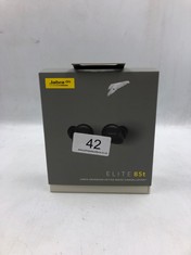 JABRA ELITE 85T TRUE WIRELESS EARBUDS ADVANCED ACTIVE NOISE CANCELLATION WITH LONG BATTERY LIFE AND POWERFUL SPEAKERS - WIRELESS CHARGING CASE - BLACK. RRP £120: LOCATION - TOP 50 TABLES