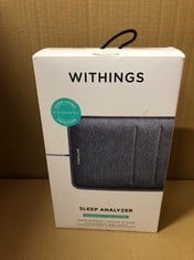 WITHINGS SLEEP ANALYZER - CLINICALLY VALIDATED UNDER-MATTRESS SLEEP TRACKER WITH SLEEP APNEA DETECTION AND SLEEP CYCLE ANALYSIS, GREY.: LOCATION - D