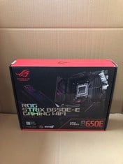 ASUS ROG STRIX B650E-E GAMING WIFI AMD RYZEN AM5 ATX MOTHERBOARD, 16 + 2 POWER STAGES, DDR5, FOUR M.2 SLOTS, PCIE 5.0, WIFI 6E, 2.5G LAN, USB 3.2 GEN 2X2 TYPE-C REAR I/O PORT, AND AURA SYNC RGB.: LOC