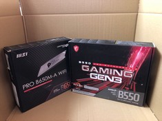 MSI PRO B650M-A WIFI AMD MOTHERBOARD + AMD RYZEN B550 GAMING GEN 3 MOTHERBOARD: LOCATION - D