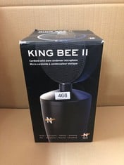 NEAT KING BEE II - CARDIOID LARGE DIAPHRAGM TRUE CONDENSER MICROPHONE INCLUDES SHOCK MOUNT AND POP FILTER, FOR VOCAL RECORDING, PODCASTING, AND STREAMING, XLR OUTPUT - BLACK.: LOCATION - D