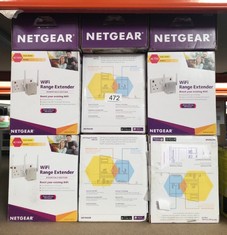 9 X NETGEAR WIFI BOOSTER RANGE EXTENDER | WIFI EXTENDER BOOSTER | WIFI REPEATER INTERNET BOOSTER | COVERS UP TO 1200 SQ FT AND 20 DEVICES | AC1200 (EX6120): LOCATION - D