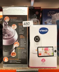 VTECH VM818HD BABY MONITOR WITH CAMERA,HD NO-GLARE NIGHT VISION,VIDEO BABY MONITOR WITH 5'' 720P HD DISPLAY,NIGHT LIGHT,110°WIDE-ANGLE VIEW,TRUE-COLOUR DAY VISION 300M RANGE,2-WAY TALK WHITE +  TOMME