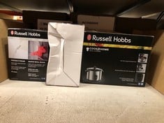 QUANTITY OF KITCHEN & APPLIANCES ITEMS TO INCLUDE RUSSELL HOBBS HONEYCOMB ELECTRIC 1.7L CORDLESS KETTLE (FAST BOIL 3KW, WHITE PREMIUM PLASTIC, MATT & HIGH GLOSS FINISH, REMOVABLE WASHABLE ANTI-SCALE