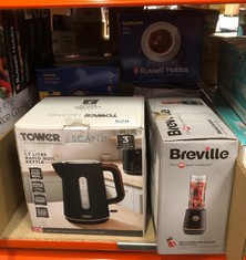 QUANTITY OF KITCHEN & APPLIANCES ITEMS TO INCLUDE TOWER T10037BLK JUG KETTLE WITH RAPID BOIL, 3000W, BLACK, 1.7 L: LOCATION - E