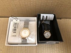 QUANTITY OF WATCHES ITEMS TO INCLUDE SKAGEN WATCH FOR WOMEN FREJA LILLE, TWO HAND MOVEMENT, 26 MM GOLD STAINLESS STEEL CASE WITH A STAINLESS STEEL MESH STRAP, 358SGSCD: LOCATION - F