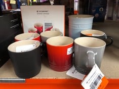 QUANTITY OF KITCHEN & APPLIANCES ITEMS TO INCLUDE LE CREUSET STONEWARE MUGS, SET OF 4, 350 ML EACH, CERISE, 4 COUNT (PACK OF 1): LOCATION - F