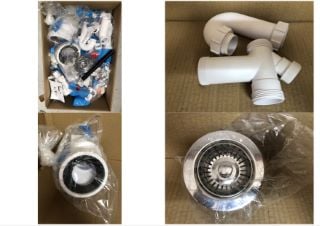 QUANTITY OF BATHROOM & PLUMBING ITEMS TO INCLUDE BATH TRAP 19MM SEAL: LOCATION - F