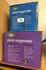 BLAGDON POND OXYGENATOR 1800, 6 OUTLET AIR PUMP FOR PONDS UP TO 10,000 LITRES (KOI PONDS UP TO 5,000 LITRES), SUITABLE FOR AERATION AND OXYGENATION IN HYDROPONIC AND AQUAPONIC SYSTEMS, GREEN + BLAGDO