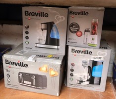 QUANTITY OF KITCHEN & APPLIANCES ITEMS TO INCLUDE BREVILLE BLEND ACTIVE PERSONAL BLENDER & SMOOTHIE MAKER | 350W | 2 PORTABLE BLEND ACTIVE BOTTLES (600ML) | LEAK PROOF LIDS | WHITE & GREEN [VBL246]: