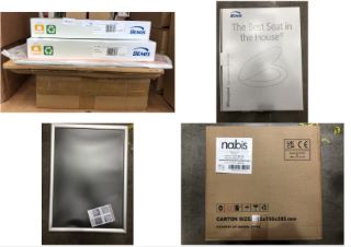 QUANTITY OF ASSORTED PLUMBING ITEMS TO INCLUDE BEMIS ATLANTIC SPA CHICAGO RED TOILET SEAT: LOCATION - REAR TABLES(COLLECTION OR OPTIONAL DELIVERY AVAILABLE)