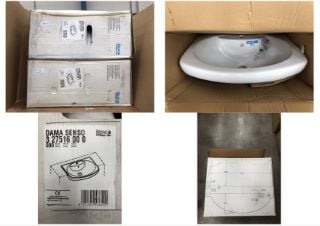 2 X ROCA PORCELAIN SINK: LOCATION - REAR TABLES(COLLECTION OR OPTIONAL DELIVERY AVAILABLE)