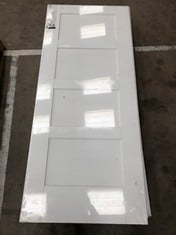 PALLET OF ASSORTED INTERNAL DOORS TO INCLUDE WHITE PRIMED SHAKER 4 PANEL WPSHA4P33 1981 X 838 X 35: LOCATION - MIDDLE FLOOR(COLLECTION OR OPTIONAL DELIVERY AVAILABLE)