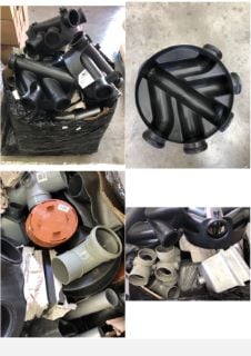 PALLET OF PLUMBING & DRAINAGE ITEMS TO INCLUDE 110MM 6 WAY MANHOLE BASE : LOCATION - SR21(COLLECTION OR OPTIONAL DELIVERY AVAILABLE)