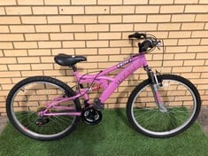 TRAX TSF1 DUAL SUSPENSION MOUNTAIN BIKE, 17” FRAME, 26” WHEELS, 18 SPEED MICROSHIFT GEARS. : LOCATION - MIDDLE FLOOR(COLLECTION OR OPTIONAL DELIVERY AVAILABLE)